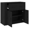 vidaXL Sideboard Schwarz Eichen-Optik 80 x 33 x 70 cm Holzwerkstoff