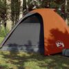 vidaXL Kuppel-Campingzelt 4 Personen Grau und Orange Wasserdicht