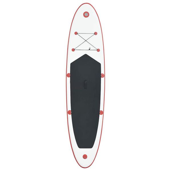 vidaXL Stand Up Paddle Surfboard SUP Aufblasbar Rot und Weiß