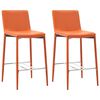 vidaXL 3-tlg. Bar-Set Kunstleder Orange