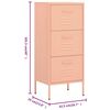 vidaXL Lagerschrank Rosa 42,5x35x101,5 cm Stahl