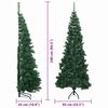 vidaXL Eckiger k&uuml;nstlicher Weihnachtsbaum Gr&uuml;n 240 cm PVC und Metall