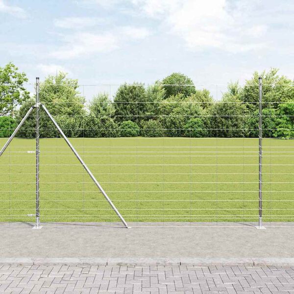 vidaXL Zaunpfosten Galvanisiert 25 x 1,6 m Stahl