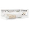 vidaXL B&uuml;cherregal-Bett mit Regal Wei&szlig; 90 x 190 cm Holzwerkstoff
