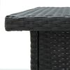 vidaXL 3-tlg. Gartenbar-Set mit Kissen Schwarz Poly Rattan