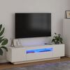 vidaXL TV-Schrank mit LED-Leuchten Wei&szlig; 160x35x40 cm