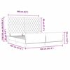 vidaXL Boxspringbett mit Kopfteil Dunkelblau 160 x 200 cm Samt