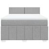 vidaXL Boxspringbett mit Matratze Hellgrau 160x200 cm Stoff