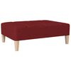 vidaXL Schlafsofa 2-Sitzer mit Hocker & 2 Kissen Weinrot Stoff