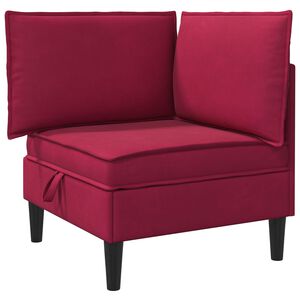 vidaXL Sofa mit Stauraum Weinrot Samt