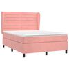vidaXL Boxspringbett mit Matratze Rosa 140x200 cm Samt