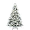 vidaXL K&uuml;nstlicher Weihnachtsbaum mit 300 LEDs Wei&szlig; 210 cm PE und PVC