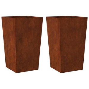 vidaXL Pflanzk&uuml;bel 2 Stk. 45x45x75 cm Wetterfester Stahl