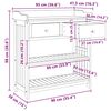 vidaXL Garten-Schrank Natur 93 x 41,5 x 98 cm Massivholz Akazie