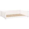 vidaXL Hundebett Wei&szlig; 105,5x75,5x28 cm Massivholz Kiefer