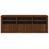 vidaXL Sideboard mit LED-Leuchten Braun Eichen-Optik 181,5x37x67 cm