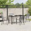 vidaXL Garten Essgruppe 5 pcs Anthrazit Pulverbeschichteter Stahl