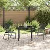 vidaXL Garten Essgruppe 3 pcs Schwarz PVC-Rattan