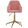 vidaXL Esszimmerstuhl Drehbar Rosa Samt