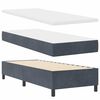 vidaXL Boxspringbett mit Matratze Dunkelgrau 200 x 80 cm Polyester