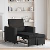 vidaXL Einzel-Schlafsofa mit Rädern Schwarz 90 x 165 x 87 cm Stoff