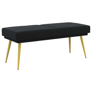 vidaXL Doppellagige Bank Schwarz 120 x 45 x 46 cm Samt