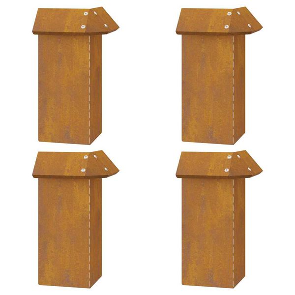 vidaXL Schneckenzauns 8 pcs Rostig Wetterfeststahl