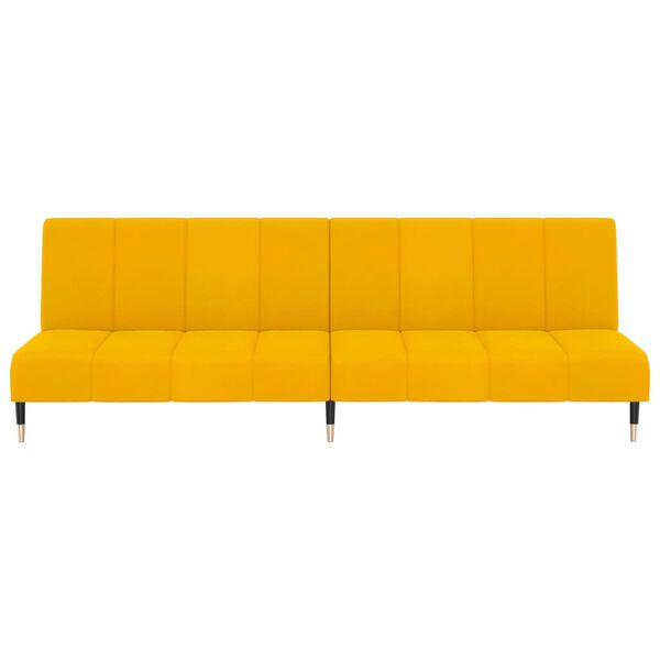 vidaXL Schlafsofa 2-Sitzer Gelb Samt