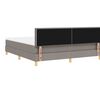 vidaXL Boxspringbett mit Matratze Taupe 180 x 200 cm Stoff