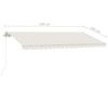 vidaXL Standmarkise Manuell Einziehbar 450x350 cm Creme