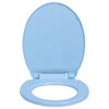 vidaXL Toilettensitz mit Absenkautomatik Quick-Release Blau Oval