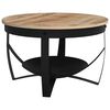 vidaXL Couchtisch Ø68x43 cm Raues Mangoholz