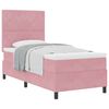 vidaXL Boxspringbett mit Matratze mit Kopfteil Rosa 100 x 200 cm Samt