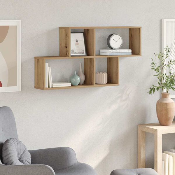 vidaXL Wandregal Artisan-Eiche 100x18x53 cm Holzwerkstoff