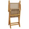 vidaXL 7-tlg. Garten-Essgruppe Poly Rattan und Massivholz Beige