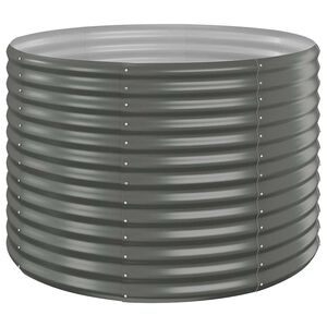 vidaXL Hochbeet Verzinkter Stahl 100x100x68 cm Grau