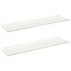 vidaXL Schwebendes Regal 2 pcs Wei&szlig; 80 x 18 x 2,5 cm Stahl