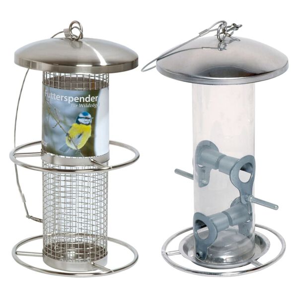 dobar Vogelfutters&auml;ule 14x14x26 Silbern