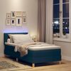 vidaXL LED Boxspringbett mit Matratze mit LED Blau 100 x 200 cm Stoff