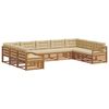 vidaXL Outdoor-Sofagarnitur 9 pcs Natur und Beige Massivholz Akazie