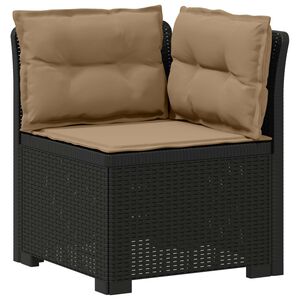 vidaXL 1-Sitzer Garten-Sofa mit Kissen Rattan-Look PP Anthrazit