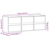 vidaXL TV-Wandschrank LED-Beleuchtung Braun Eichen-Optik 130x31x45 cm