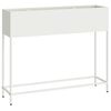 vidaXL Hochbeet Gartenpflanzer Wei&szlig; 100 x 26 x 82 cm Stahl