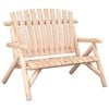 vidaXL Gartenbank 2-Sitzer 119x85x98 cm Massivholz Fichte