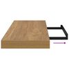 vidaXL Wandregal 2 pcs Braun 80 x 23,5 x 4 cm Holzwerkstoff
