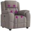 vidaXL Massagesessel Taupe Stoff
