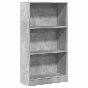 vidaXL B&uuml;cherregal Betongrau 60x24x109 cm Holzwerkstoff