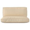 vidaXL Palettenkissenset 2 pcs Beige Oxford-Stoff