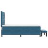 vidaXL Boxspringbett mit Matratze Dunkelblau 90 x 200 cm Samt
