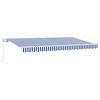 vidaXL Ausziehbare Markise Blau 400 x 200 cm Stoff